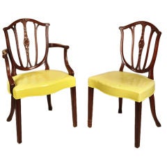 Set  of 8 Hepplewhite Style Dining Chairs