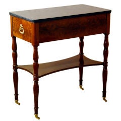 Louis Phillipe period mahogany jardiniere with  black marble top