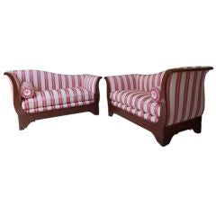A Fine Pair of Louis Philippe Period Mahogany Meridiennes