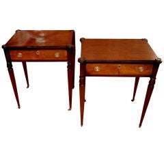 Pair of Stylish American End or Bedside Tables
