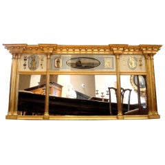 Federal Period Giltwood Overmantle Mirror