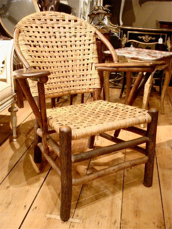 MIDCENTURY RUSTIC ARMCHAIR For Sale at 1stdibs