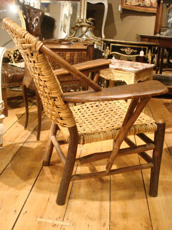 MIDCENTURY RUSTIC ARMCHAIR For Sale at 1stdibs