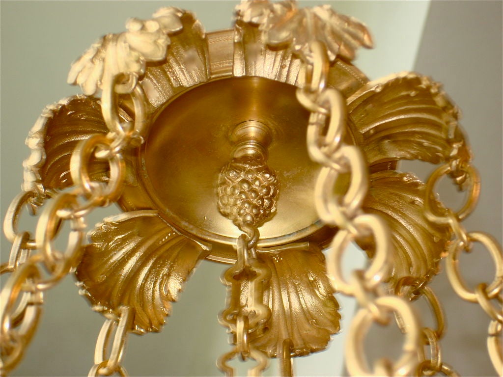 RUSSIAN STYLE CRANBERRY GLASS NEOCLASSICAL CHANDELIER 4