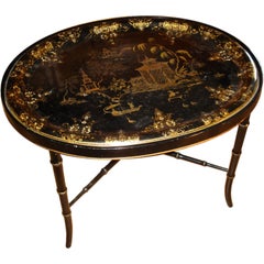 Regency Papier Mache Tray on Stand