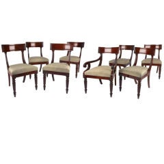 Set of Eight Mahogany William IV Dining Chairs