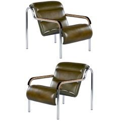 A PAIR OF ART DECO ARMCHAIRS