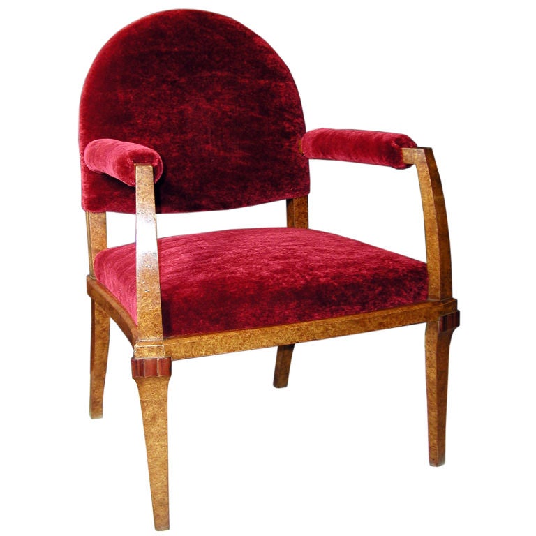 Amboyna Elbow Chair For Sale