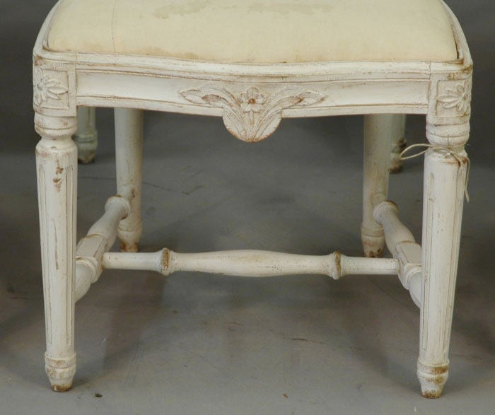 19th Century Swedish Set of 6 Oval Back Dining Chairs