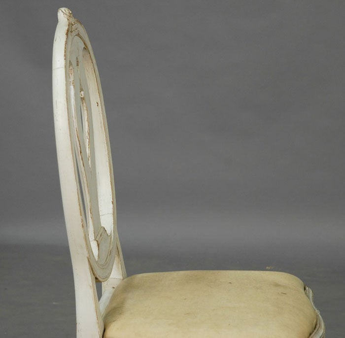 Swedish Set of 6 Oval Back Dining Chairs 1