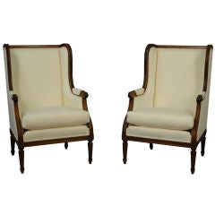 French Pair of Louis XVI Style Bergeres