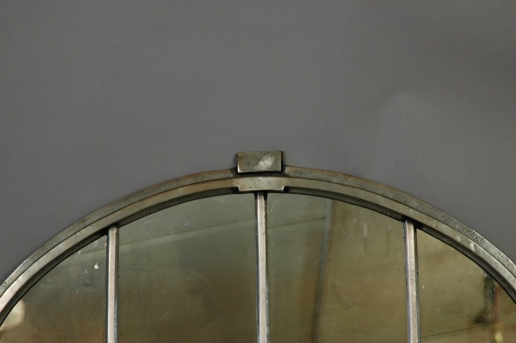 English Oval Industrial Mirrored Window