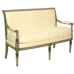 French Directoire Upholsterred and Painted Canape