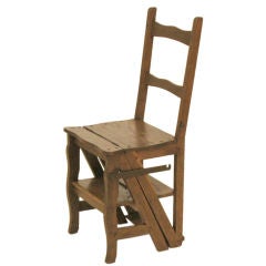 English Oak and Chestnut Ladder/Chair