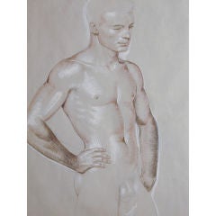 Nude Portrait, Possibly George Platt Lynes, Influenced by Cadmus