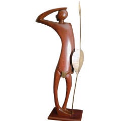 Monumental Mahogany Sculpture, in manner of Hagenauer 7