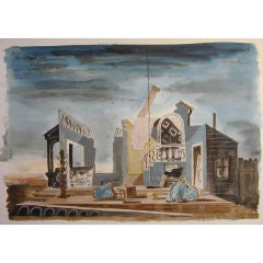 Important 1945 Set Design for "Skin of our Teeth" by Roger Furse