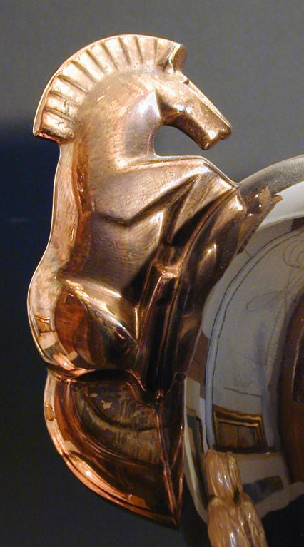 Art Deco Vase with Horses by S'Element in France