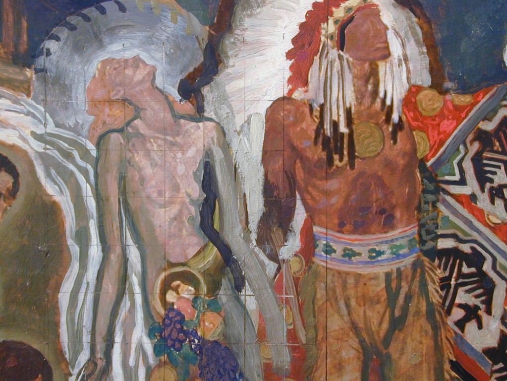 „Spirit of Oshkosh“, Art-Déco-Wandstudie von Eugene Savage, 1937 (Art déco) im Angebot