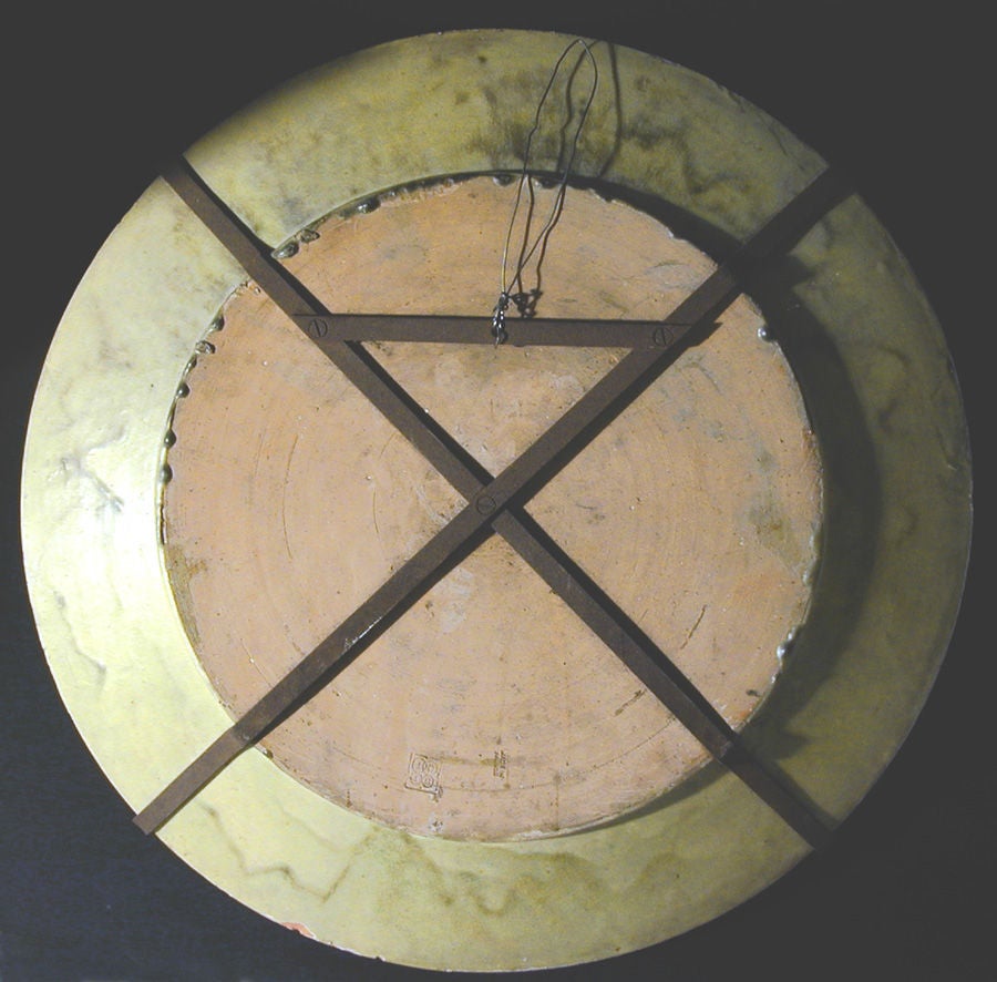 Ceramic Monumental Platter, Circa 1940s, from Biot, France For Sale
