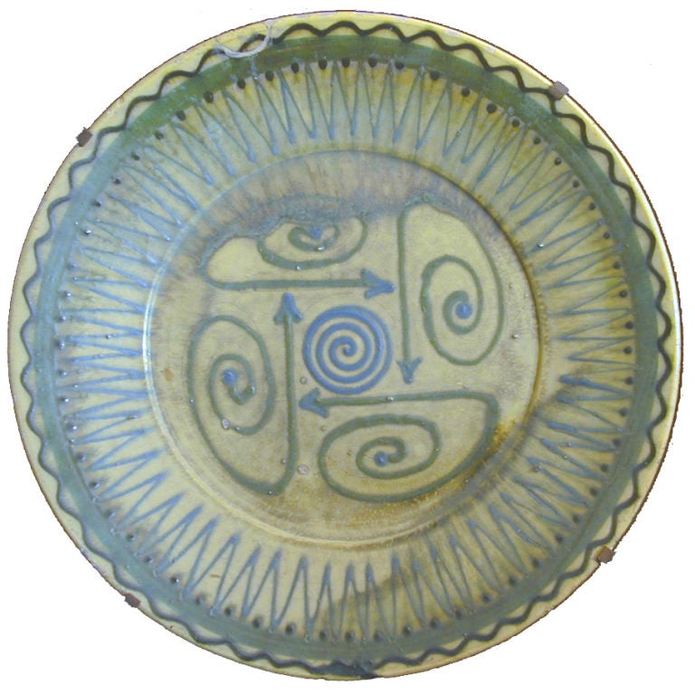 Monumental Platter, Circa 1940s, from Biot, France For Sale