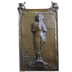 Rare Gordon Memorial Prize bronze plaque from Yale University