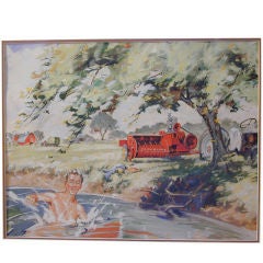Illustration Art by Bowermaster for New Holland Machine Co.