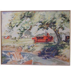 Illustration Art de Bowermaster pour New Holland Machine Co.