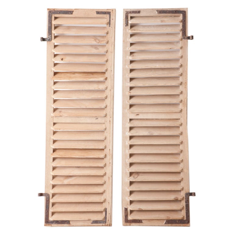 vintage french wooden shutters For Sale at 1stDibs