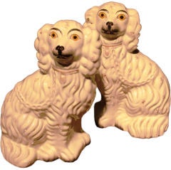 Antique Paire of Staffordshire Spaniels
