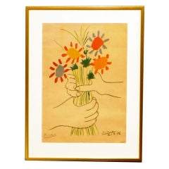 Pablo Picasso . “Fleurs et Mains” .