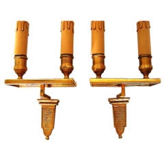 Bronze Doré Sconces by Jansen.