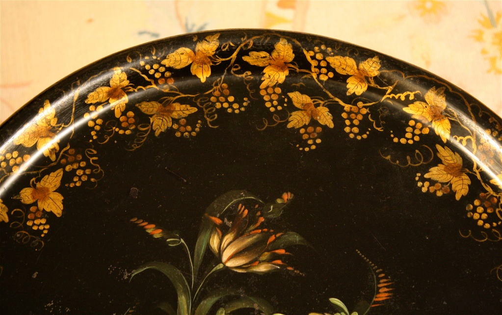 English Regency Tole Tray Table 2