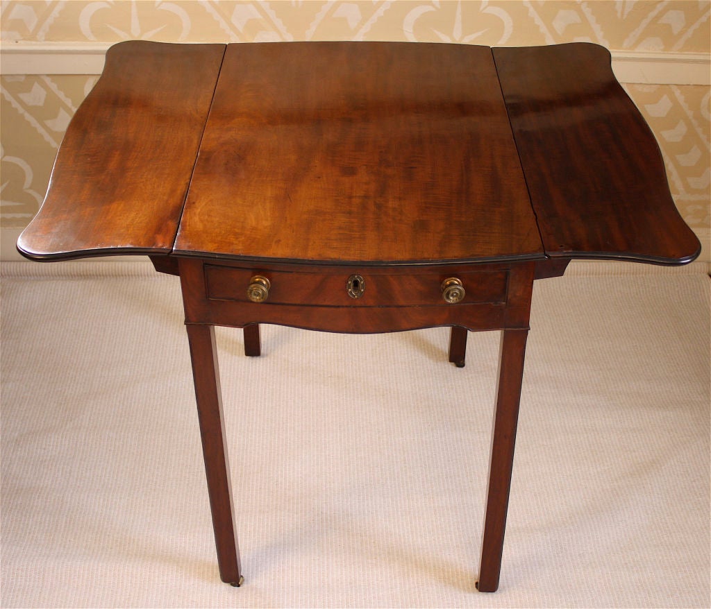 George III Serpentine Pembroke Table