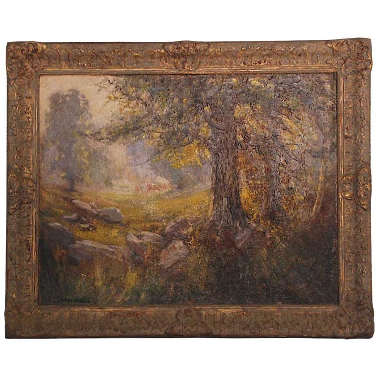 "Summer Pasture in the Berkshires" by American Impressionist Robert Hamilton For Sale