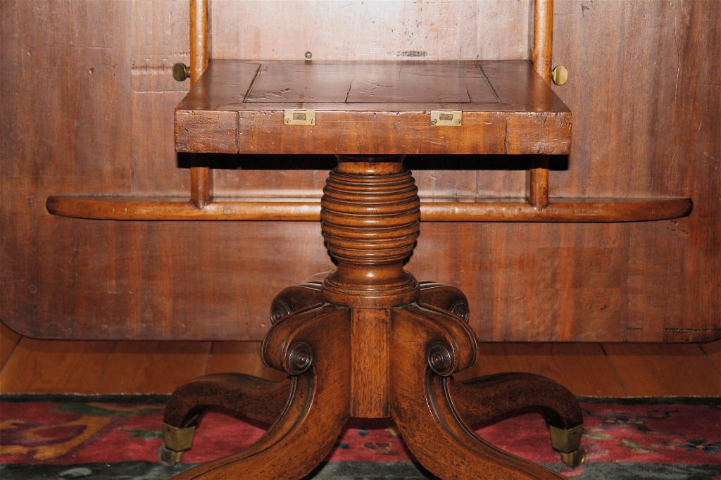 Brass George IV Tilt-Top Pedestal Table For Sale
