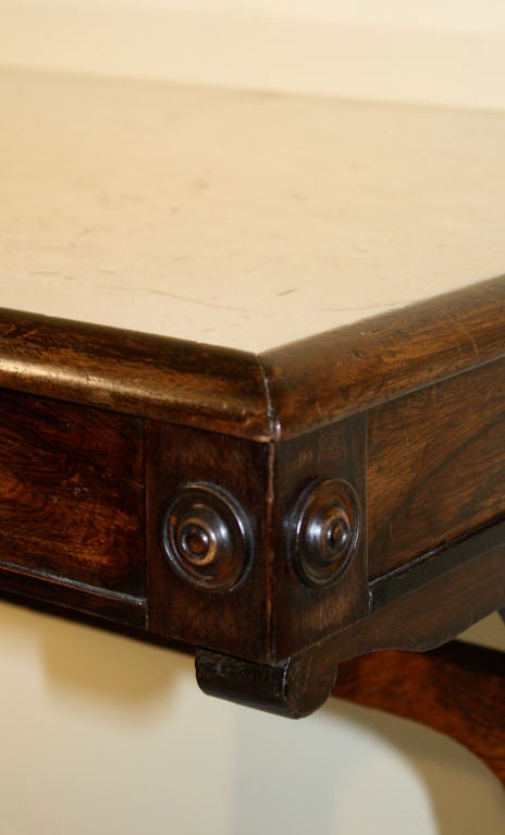 William IV Rosewood and Marble Mixing Table For Sale 4