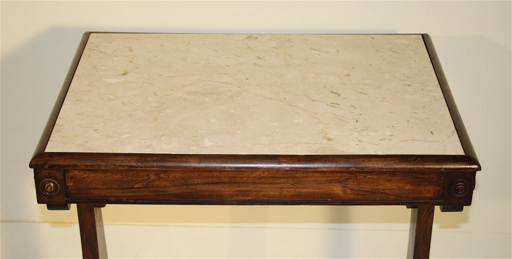 William IV Rosewood and Marble Mixing Table In Good Condition For Sale In Woodbury, CT