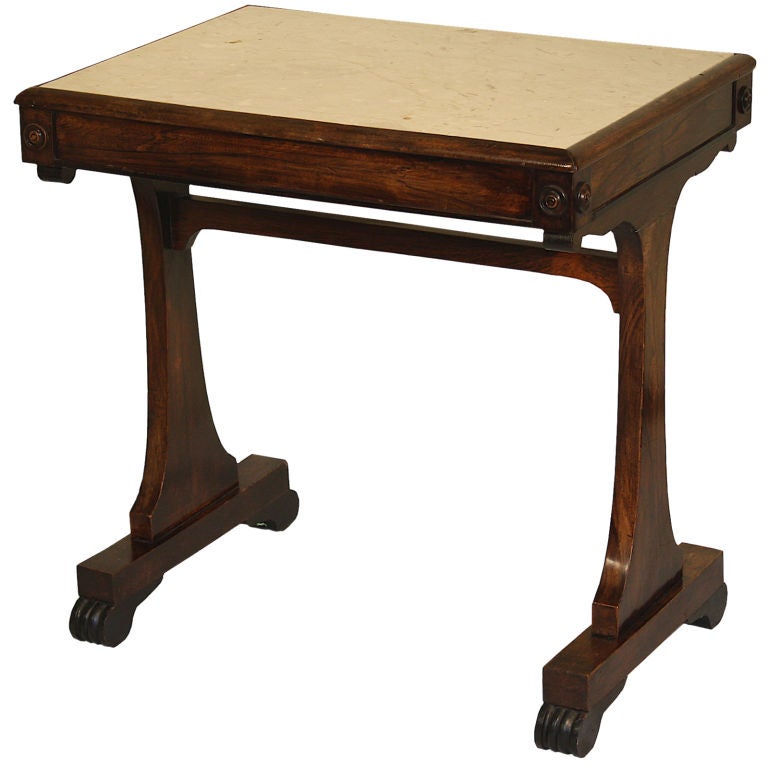 William IV Rosewood and Marble Mixing Table For Sale