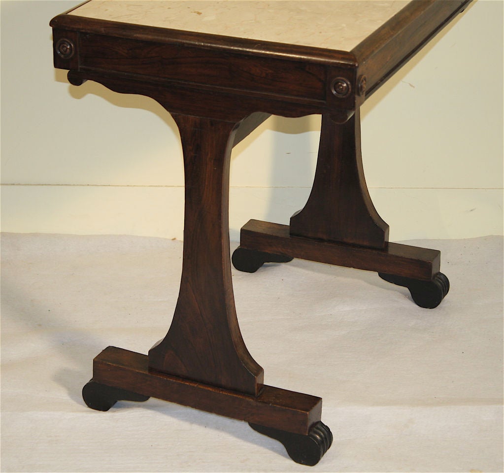 William IV Rosewood and Marble Mixing Table For Sale 2