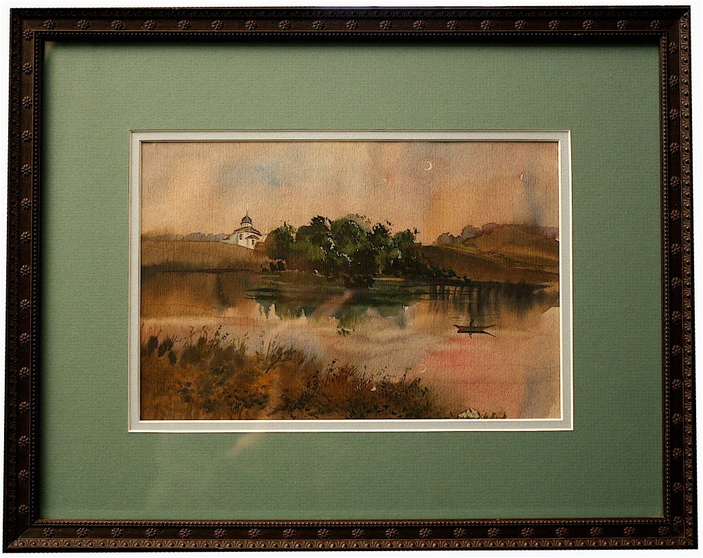 20th Century THREE Russian Watercolors - Oranienbaum Palace Views For Sale