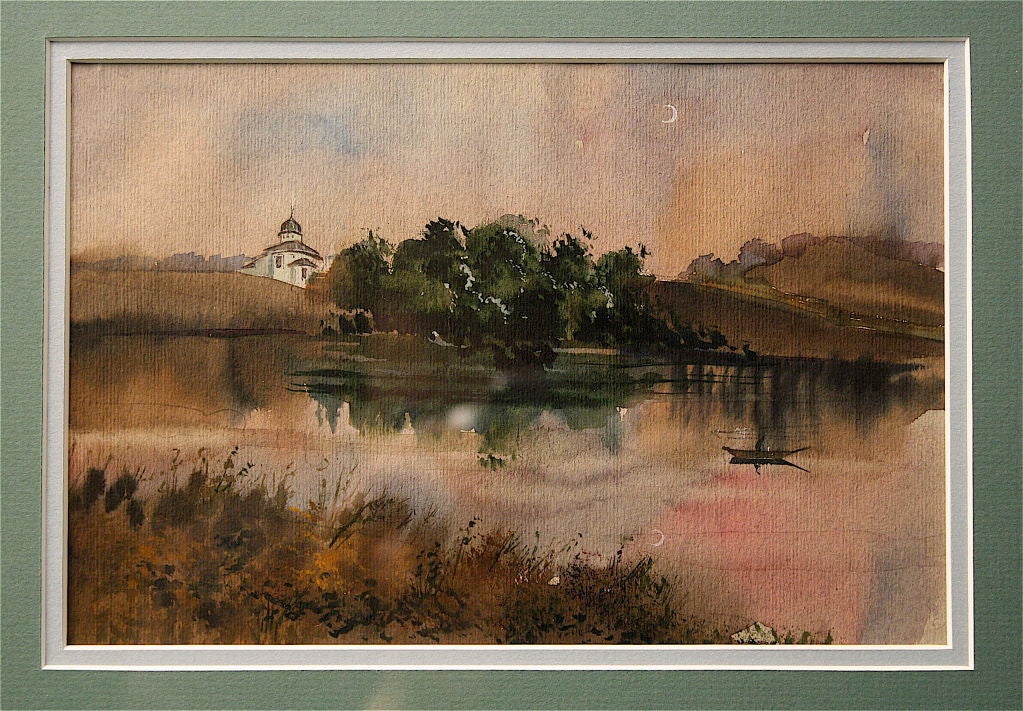 Paper THREE Russian Watercolors - Oranienbaum Palace Views For Sale