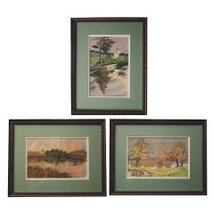 THREE Russian Watercolors - Oranienbaum Palace Views 5
