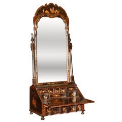Antique Chinoiserie Bureau-top Dressing Mirror