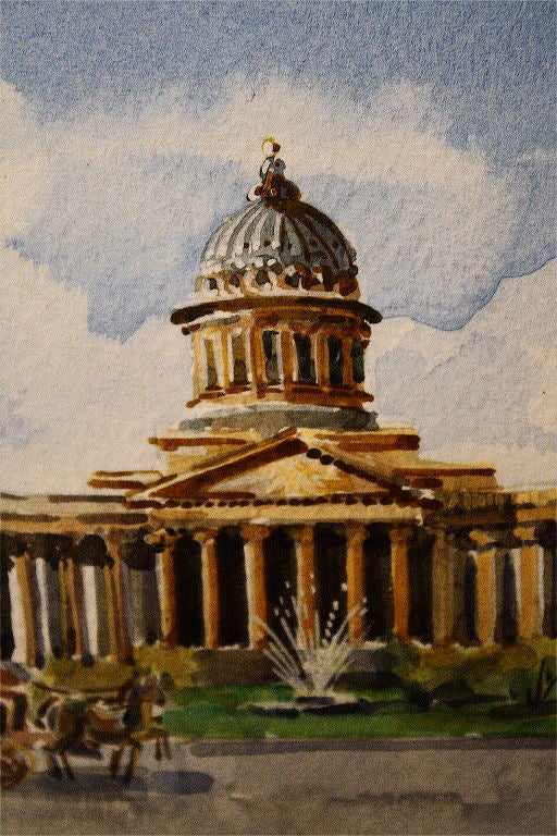 THREE Russian Watercolors of St. Petersburg Landmarks For Sale 3