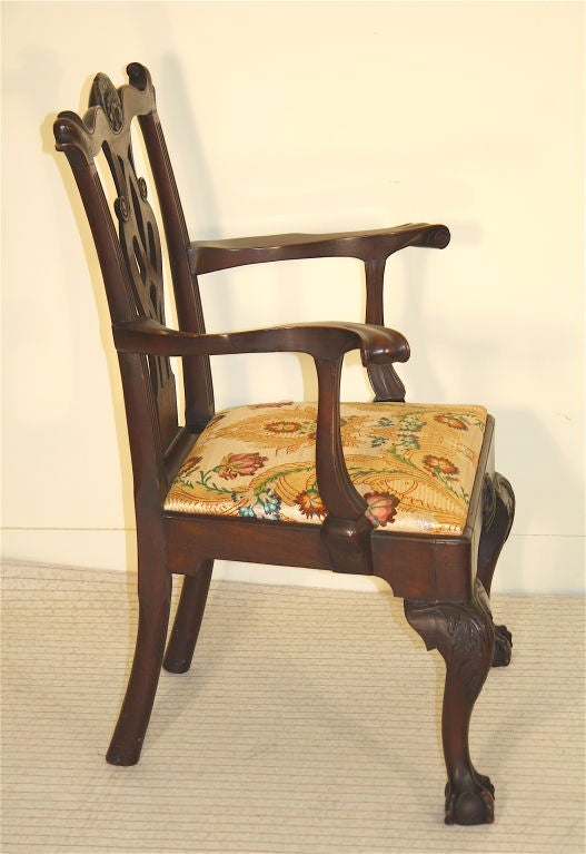 Philadelphia Chippendale Carved Mahogany Armchair 5