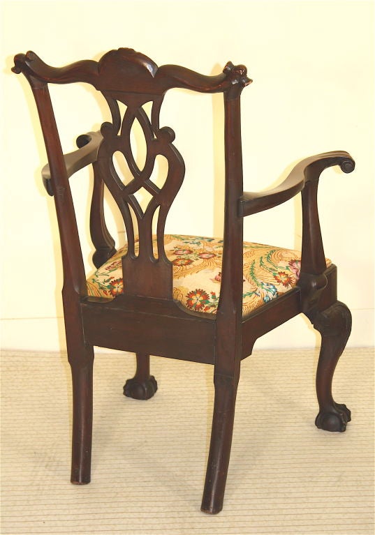 Philadelphia Chippendale Carved Mahogany Armchair 6