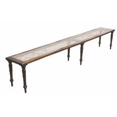 British Colonial 'Campaign' Eight Foot Long Bench