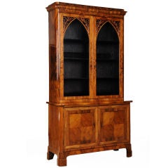 Biedermeier period walnut bookcase from Germany c. 1830