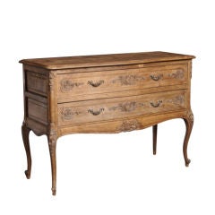 Louis XV style oak chest of drawers